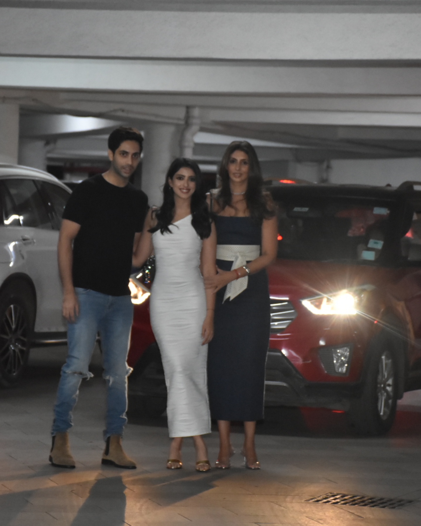 Shweta Bachchan with Agastya and Navya