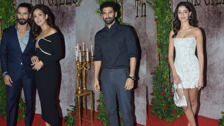 shahid kapoor and mira rajour, aditya roy kapur and ananya panday,