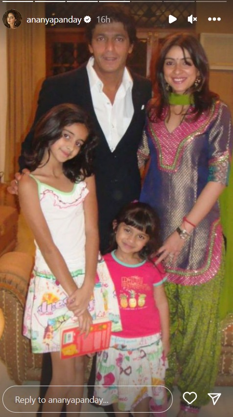 Ananya Panday poses with her family in throwback pic