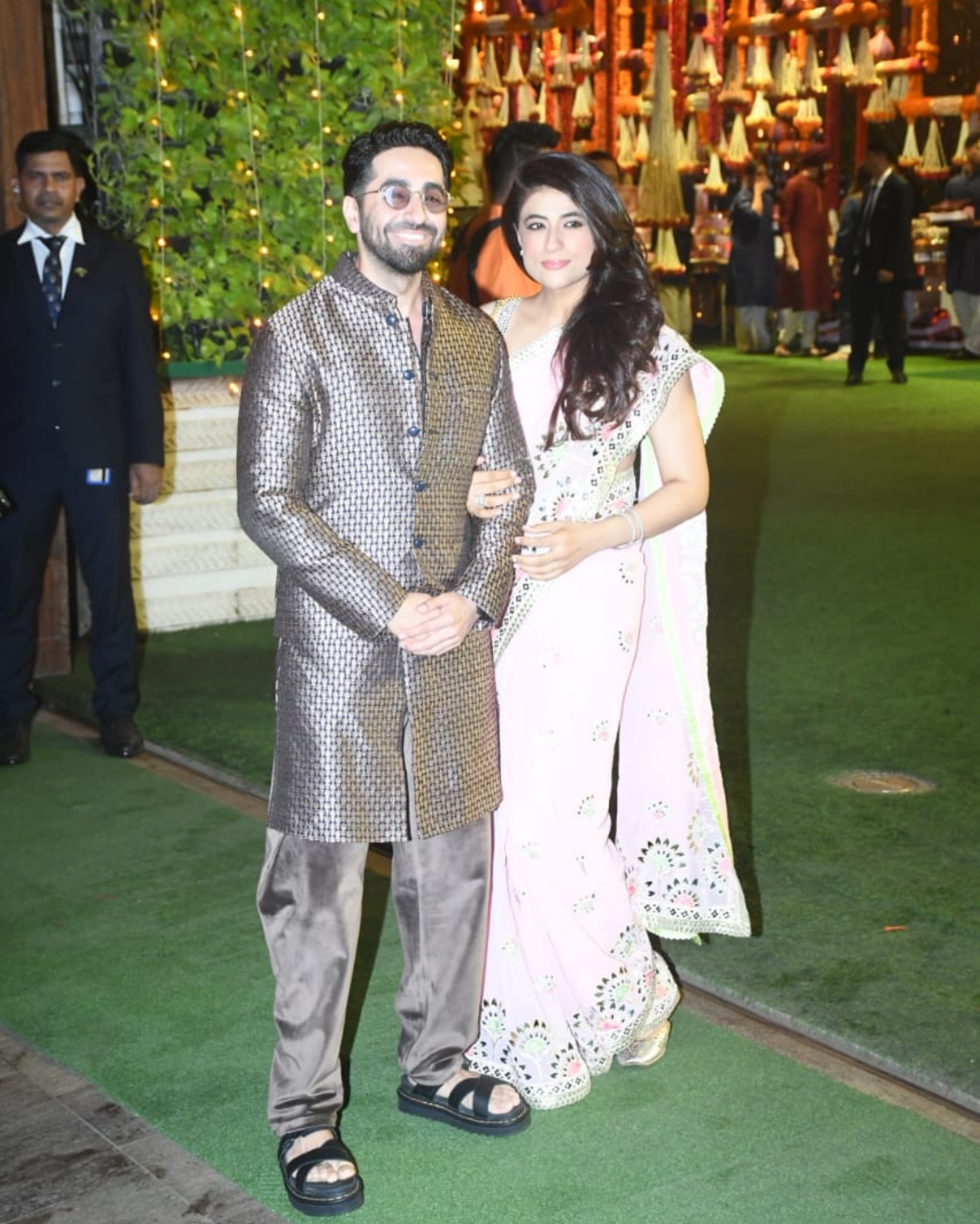 Ayushmann Khurrana and wife Tahira Kashyap celebrate Ganesh Chaturthi with the Ambanis