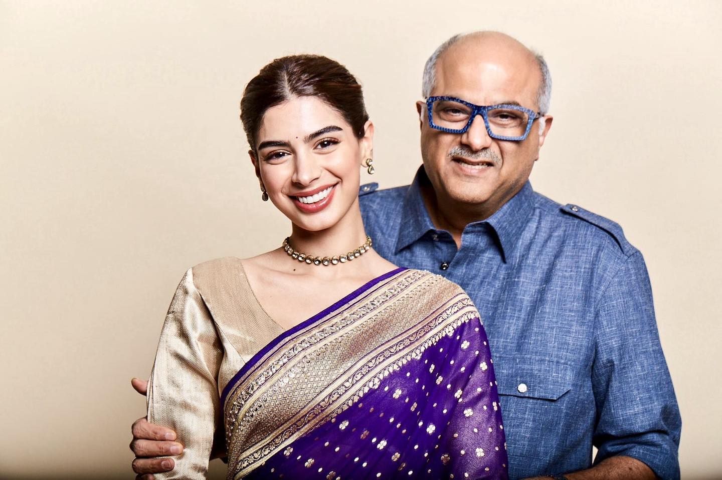 Boney Kapoor and Khushi Kapoor