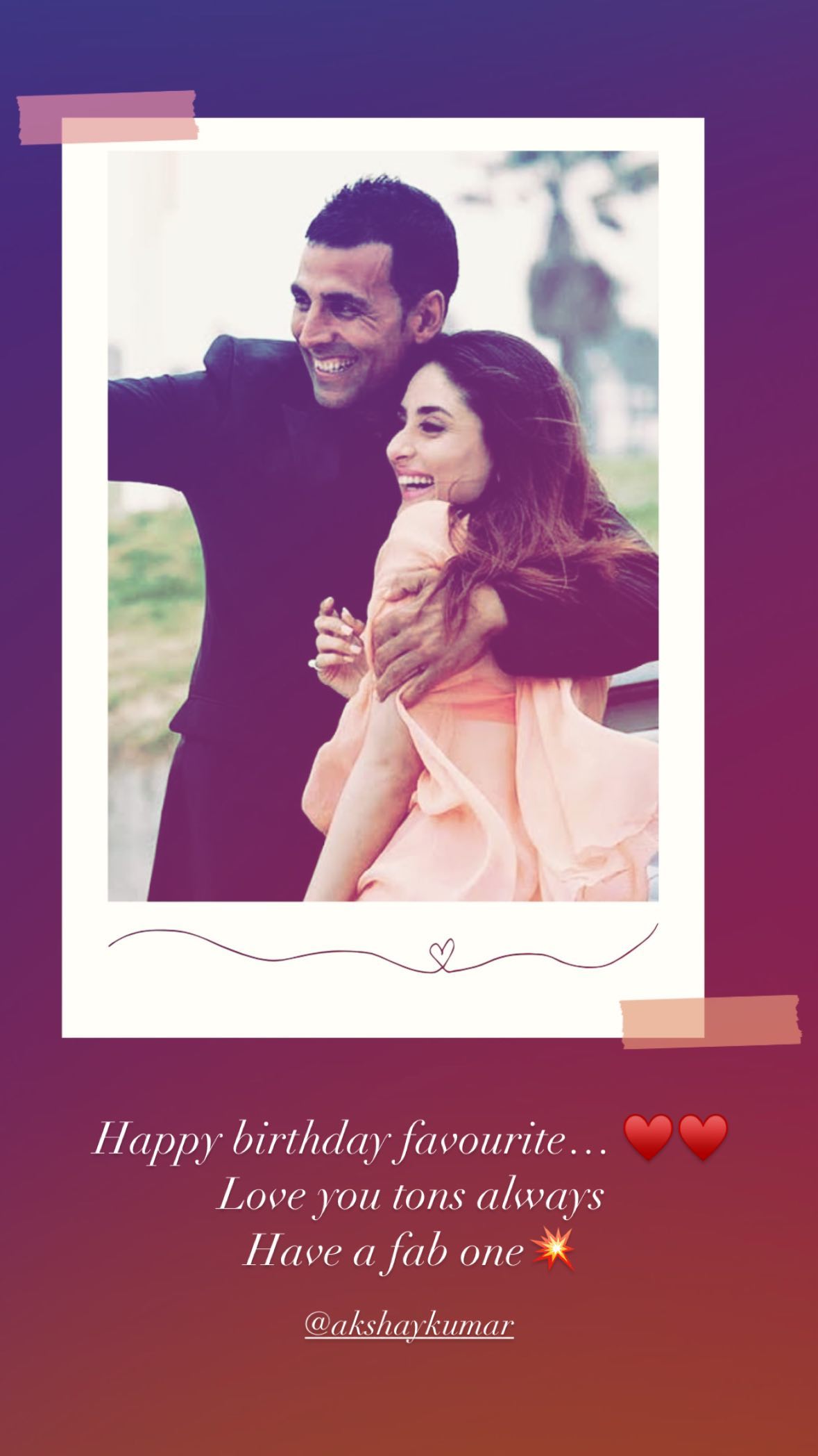 Kareena Kapoor wishes Akshay Kumar