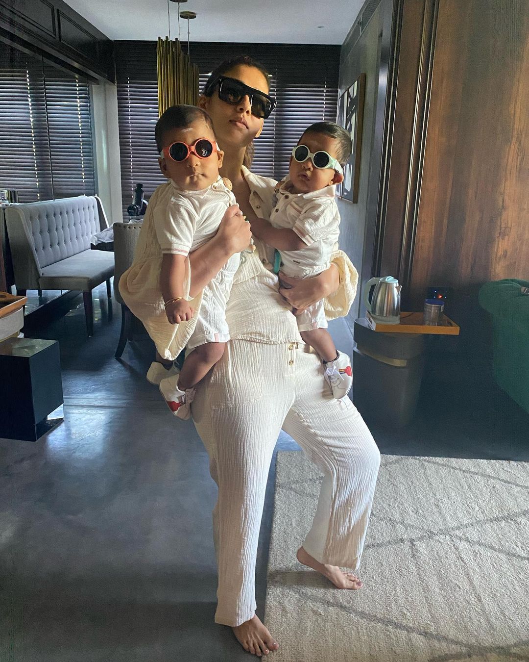 Nayanthara with her sons