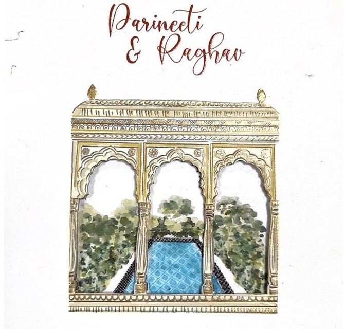 Parineeti Chopra and Raghav Chadha's wedding invite