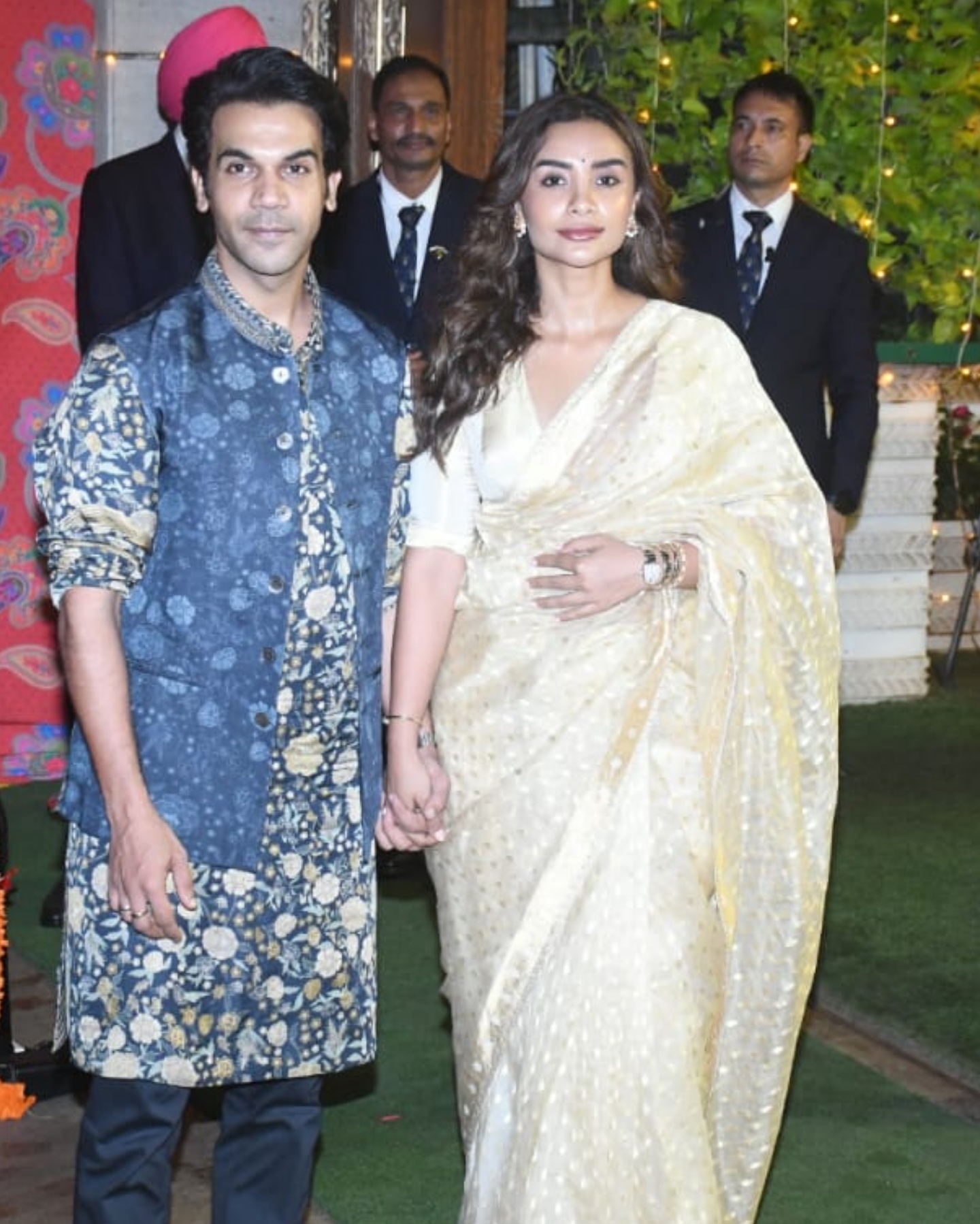 Rajkummar Rao and Patralekha arrive at the Ambanis for Ganesh Chaturthi celebrations