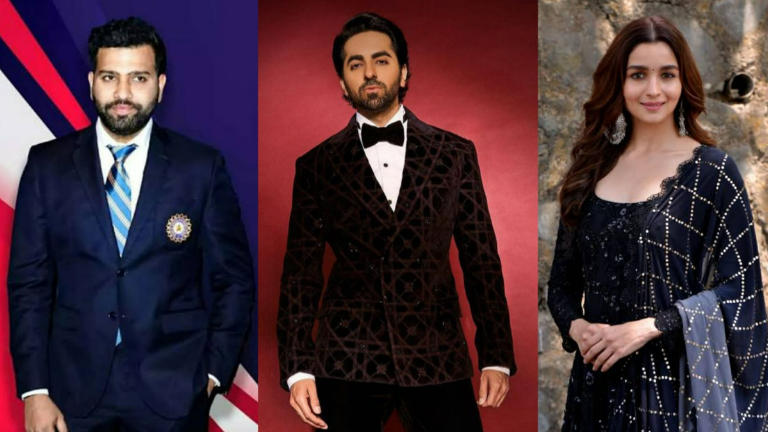 rohit sharma, ayushmann khurrana, alia bhatt