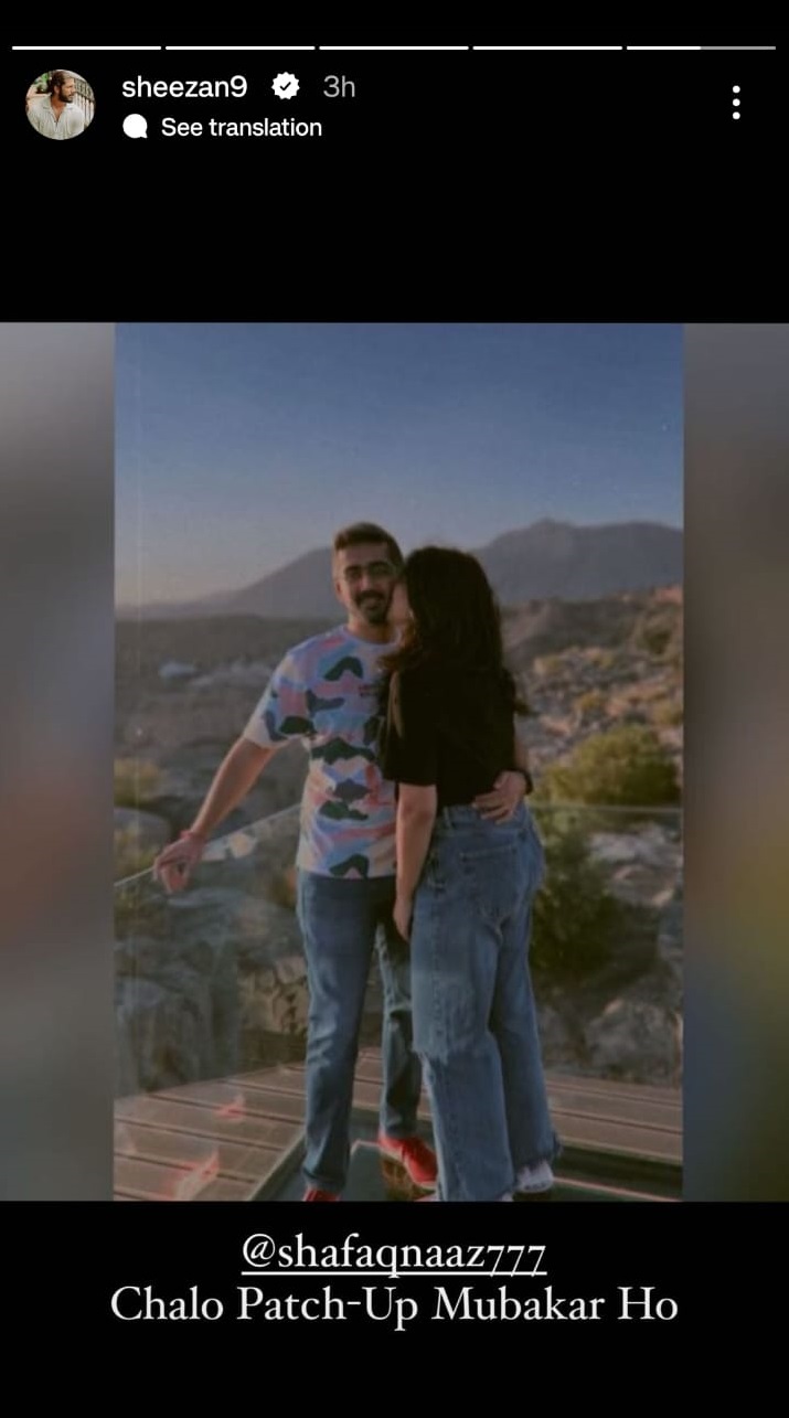 Sheezan Khan confirms Shafaq and Zeeshan's patch up