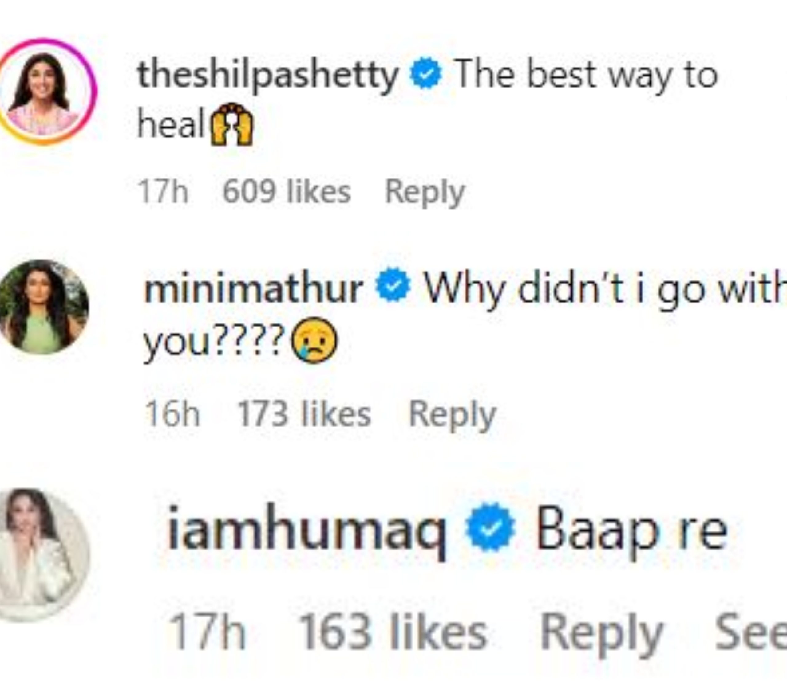 Shilpa Shetty and Huma Qureshi comment on Kartik Aaryan's video