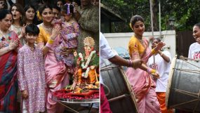 shilpa shetty at ganpati visarjan,