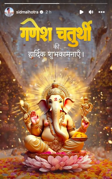 Sidharth Malhotra celebrating Ganesh Chaturthi