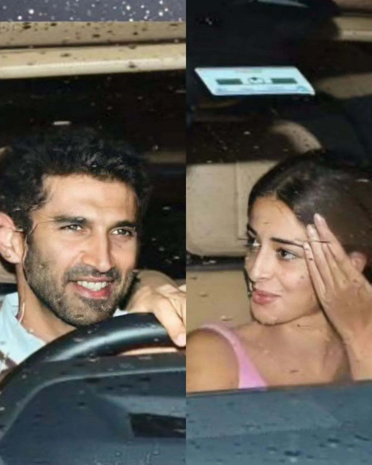 Ananya Panday and Aditya Roy Kapur went on a car drive in rains