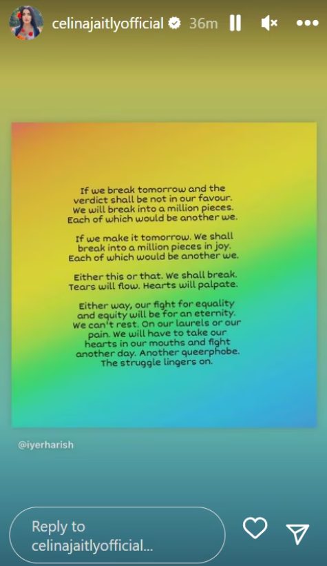 Celina Jaitly reacts to SC verdict on same sex marriage