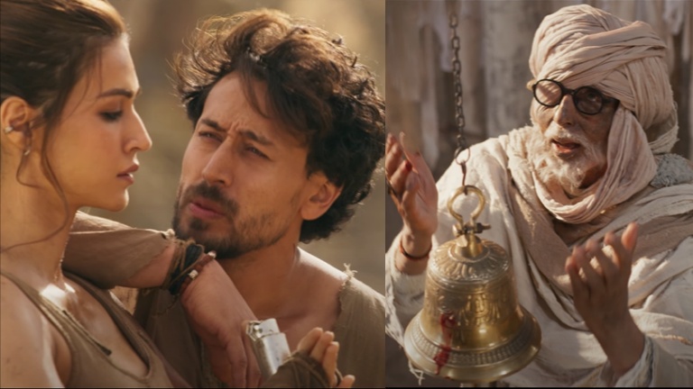tiger shroff kriti sanon and amitabh bachchan in ganapath trailer,