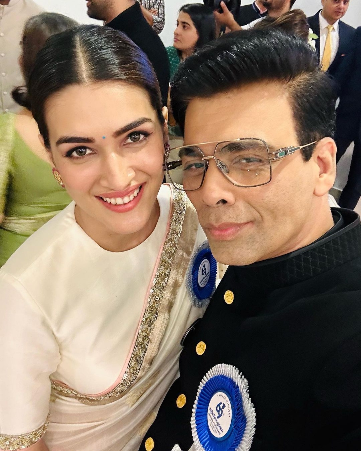 Kriti Sanon with Karan Johar at the National Awards