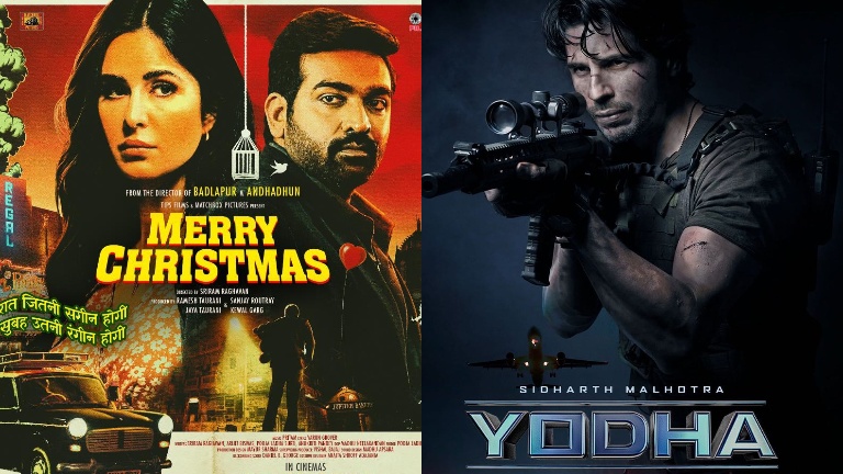 katrina kaif and vijay sethupathi in merry christmas, sidharth malhotra in yodha.