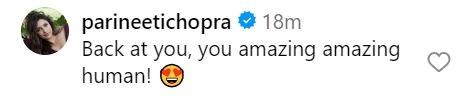 Parineeti Chopra comment on Raghav Chadha post