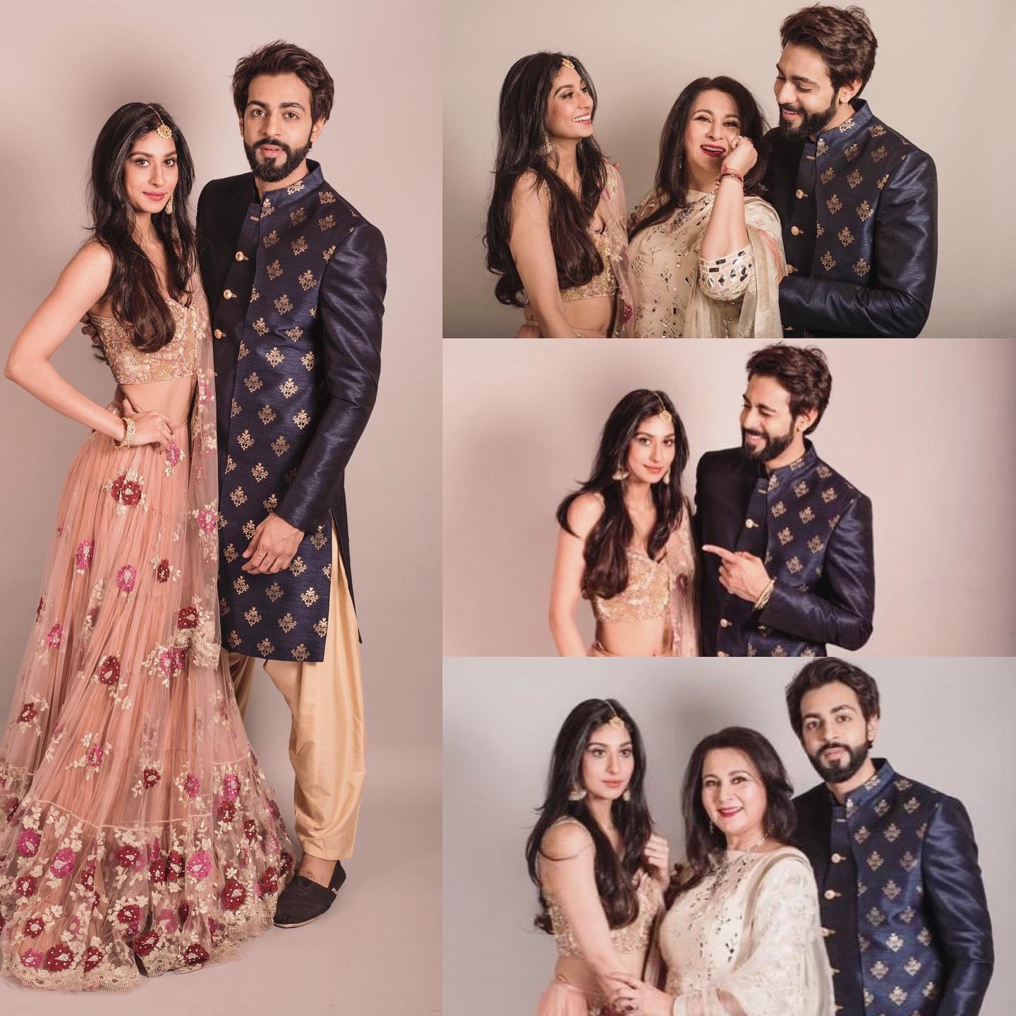 Poonam Dhillon with children Paloma and Anmol