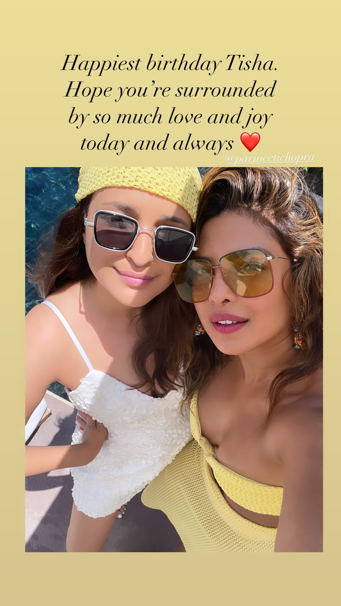 Priyanka Chopra wishes Parineeti Chopra on her birthday