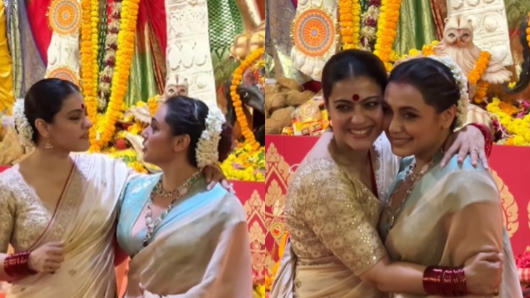 ran mukerji, kajol, durga puje celebrations,