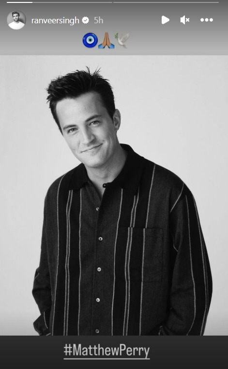 Ranveer Singh reacts to Matthew Perry's death