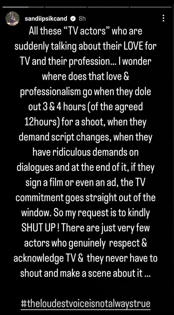 Sandiip Sikcand slams TV actors
