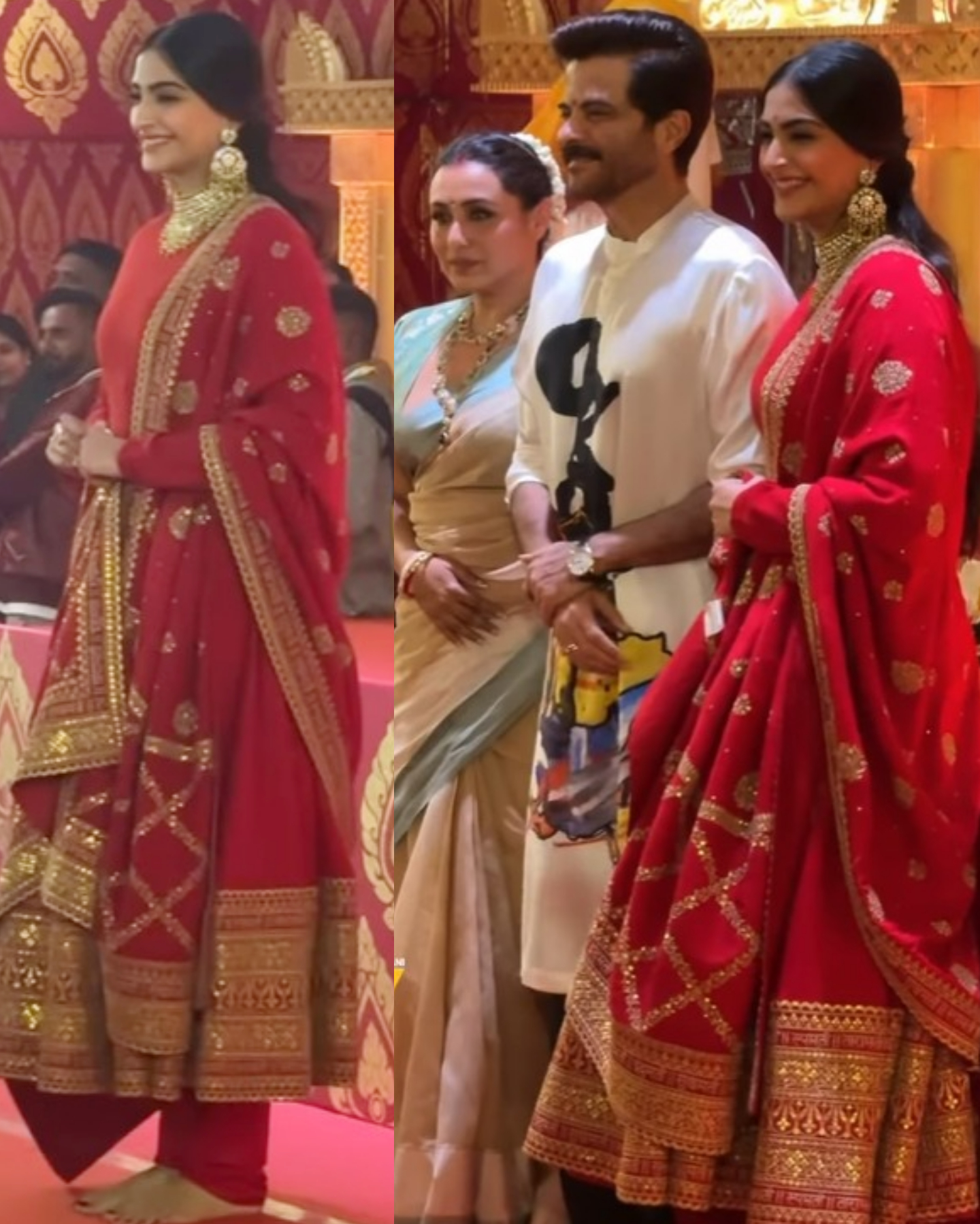 Sonam Kapoor and Anil Kapoor with Rani Mukerji