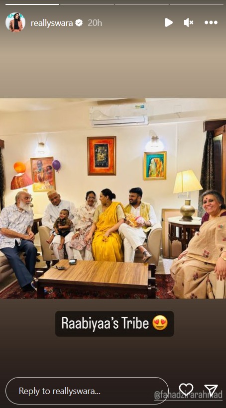 Swara Bhasker with her family