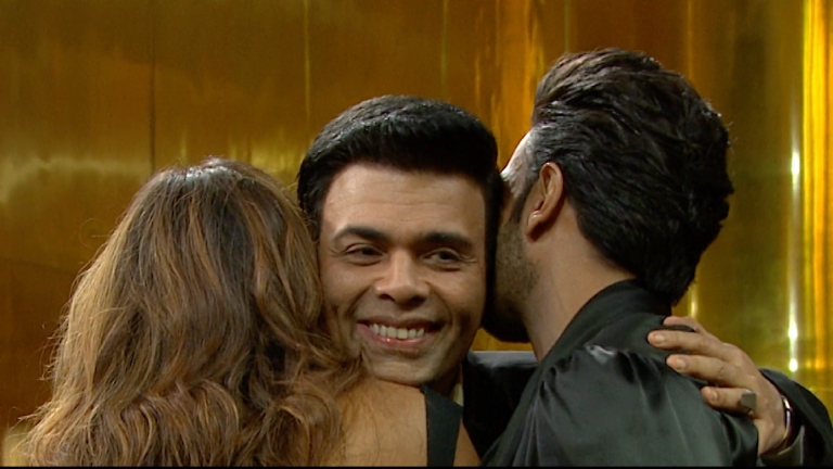 Deepika Padukone, Ranveer Singh & Karan Johar