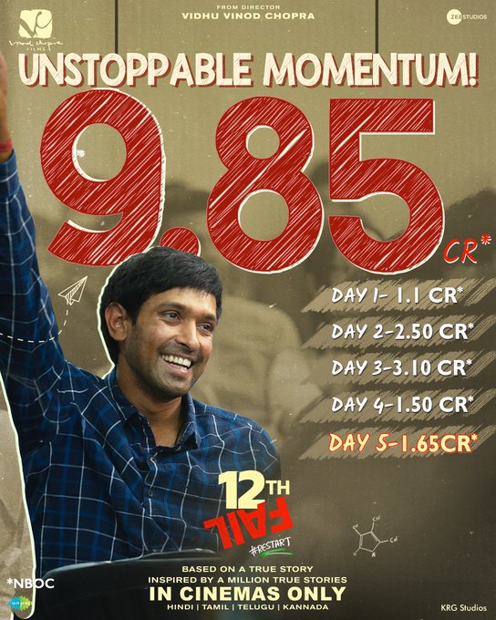 12th Fail-Day 5 box office collection