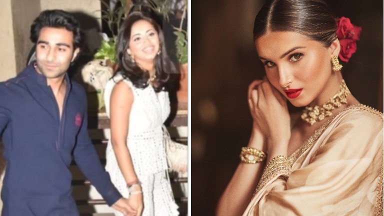 aadar jain with girlfriend alekha advani,