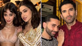 ananya panday, aditya roy kapur, sara ali khan diwali party