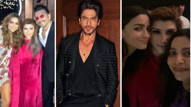 ranveer singh deepika padukone at shah rukh khan birthday bash,
