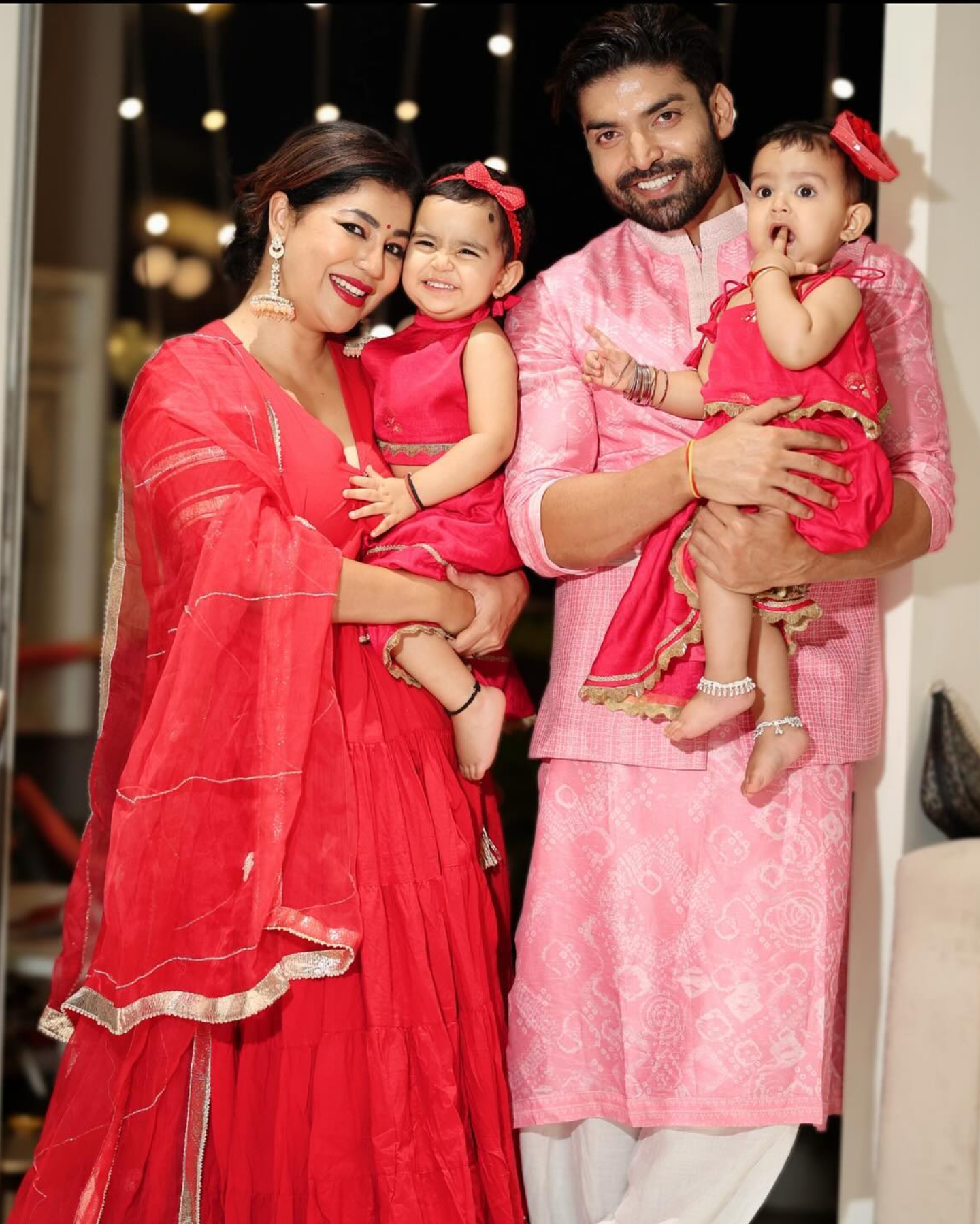 Debina-Gurmeet diwali celebration with daughters