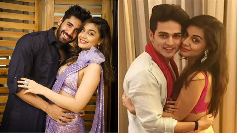 Divya Agarwal with Varun Sood and Priyank Sharma