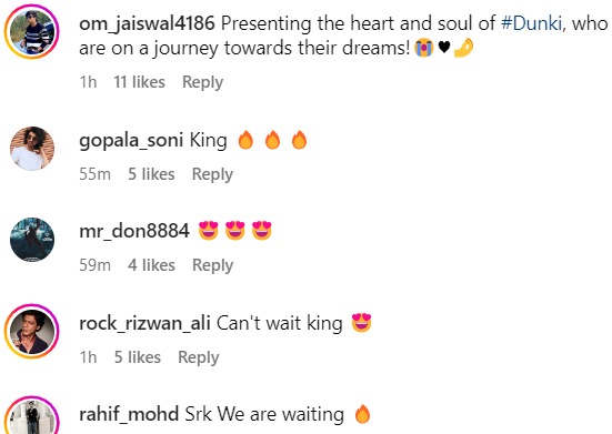 Fans react to Dunki posters