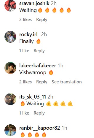 Fans reacts to Sandeep Reddy Vanga's post