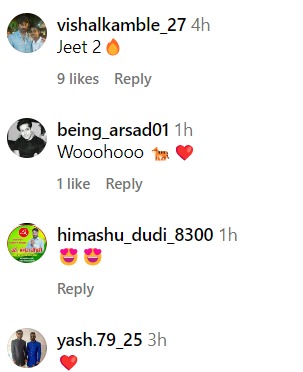 Fans react to Sunny Deol's post