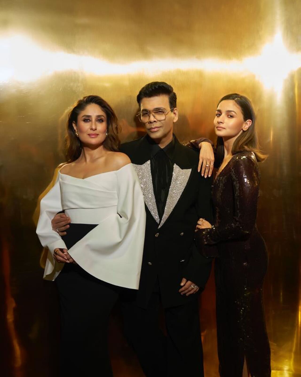 Karan Johar with Kareena and Alia