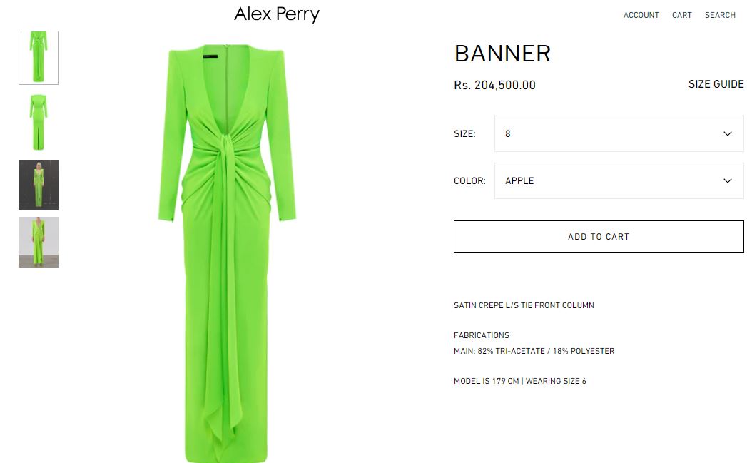 Katrina Kaif dress price tag