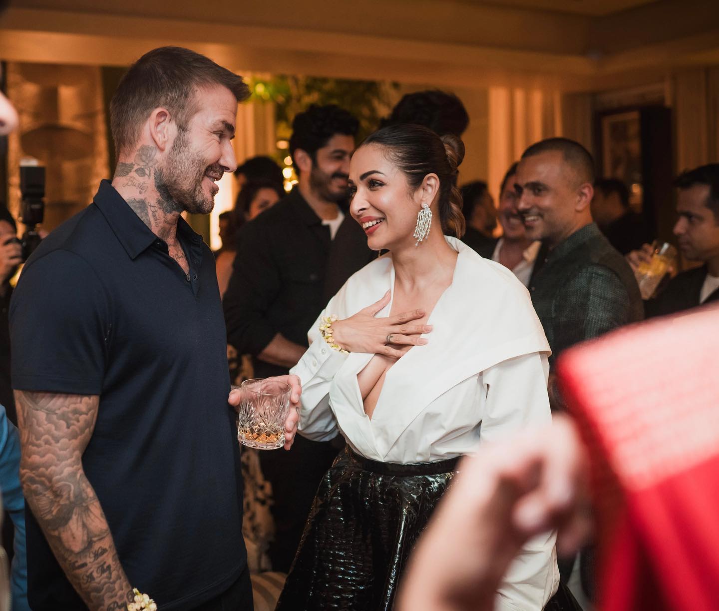 Malaika Arora with David Beckham