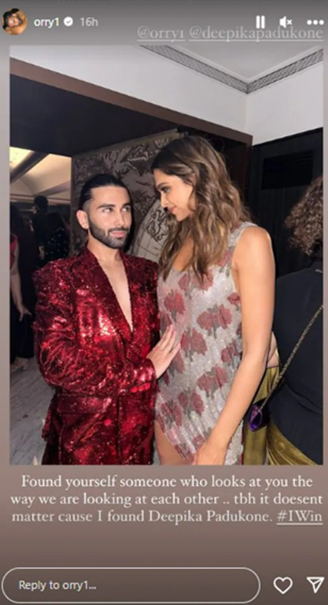 Orry with Deepika Padukone