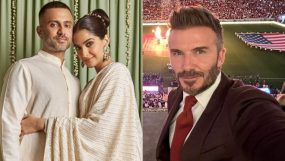 sonam kapoor, anand ahuja, sonam kapoor and anand ahuja, david beckham