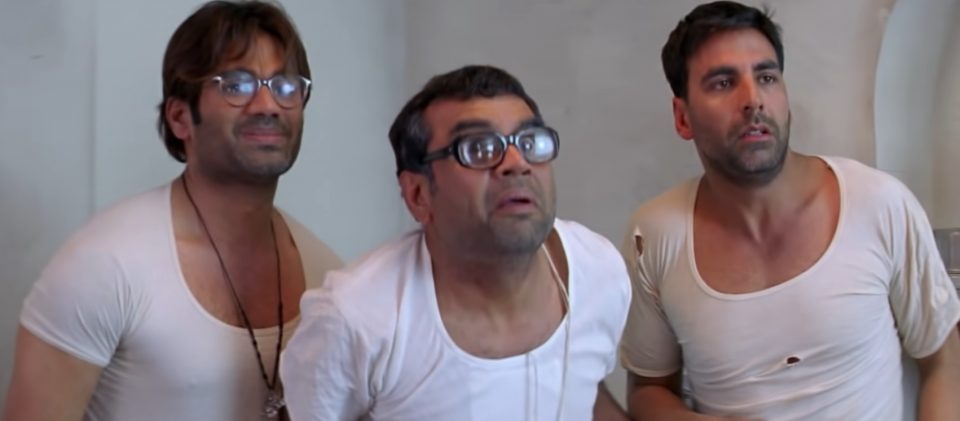 Suniel Shetty Paresh Rawal and Akshay Kumar in Phir Hera Pheri 3