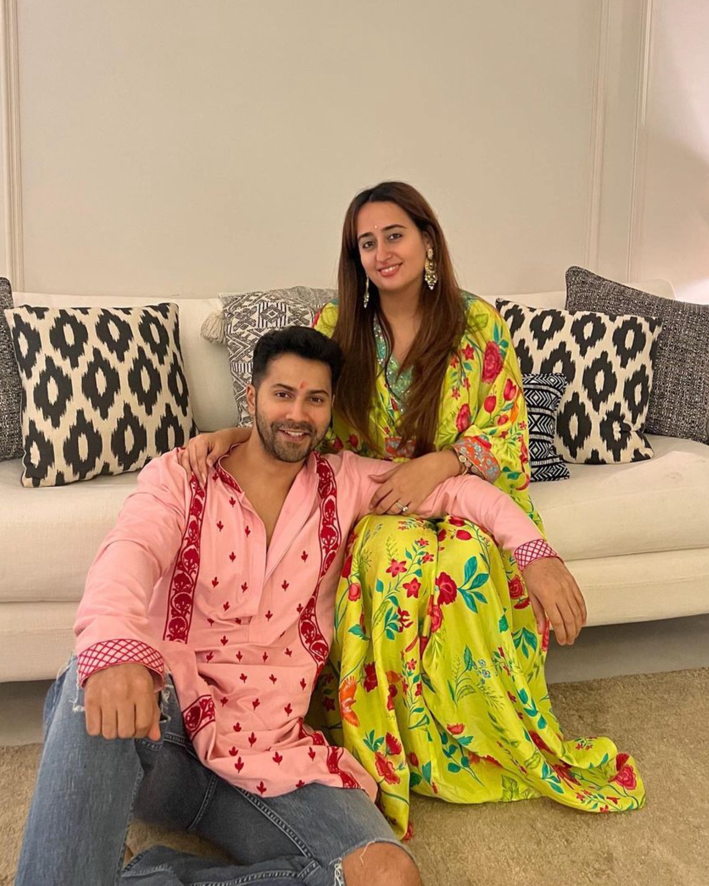 Varun Dhawan with his wife Natasha Dalal