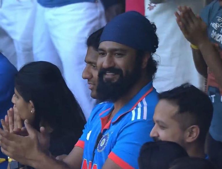 Vicky Kaushal at India Vs New Zealand semi-final match