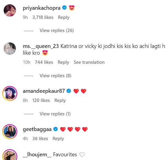 Fans wish Katrina Kaif and Vicky Kaushal