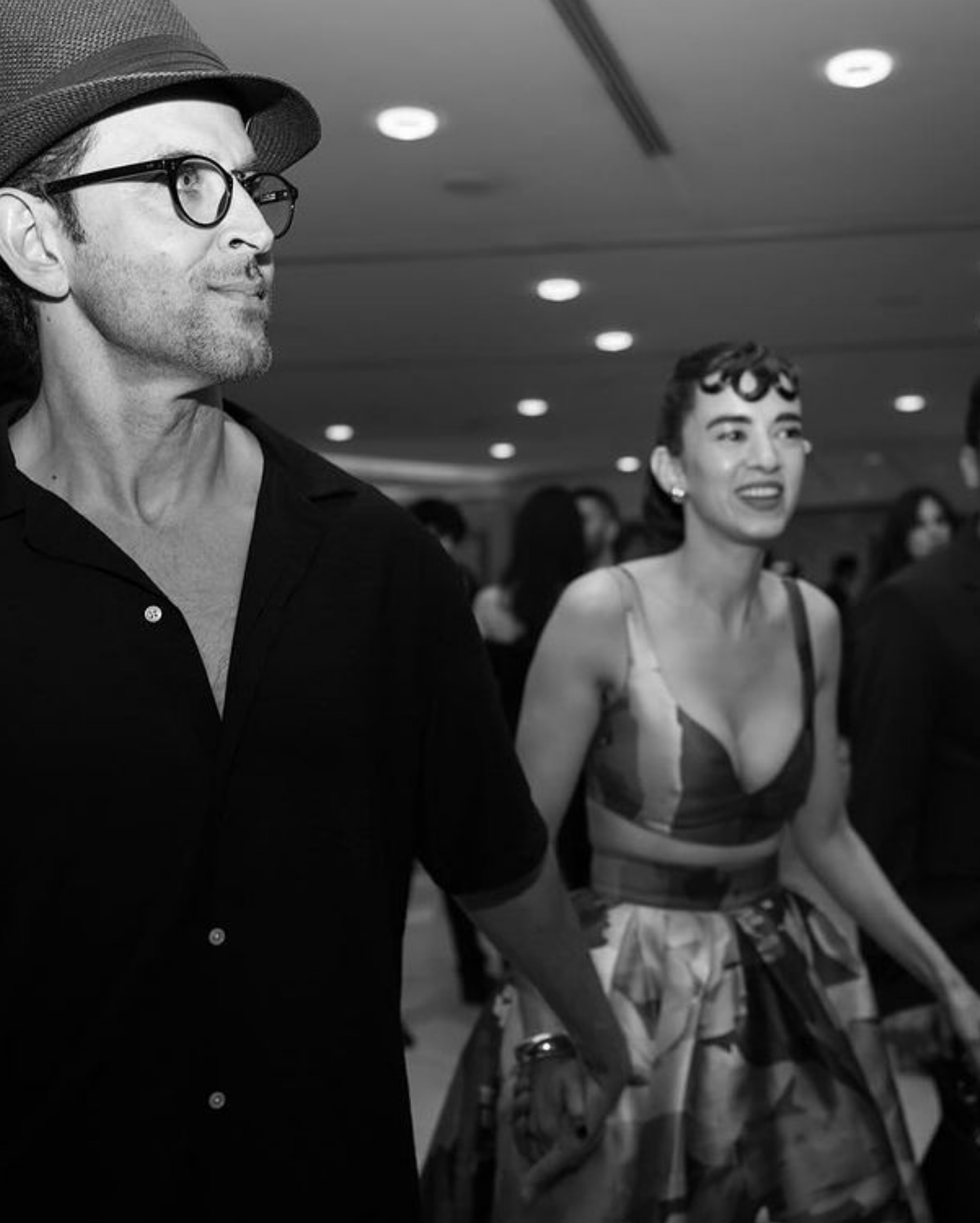 Hrithik Roshan with girlfriend Saba Azad at The Archies screening