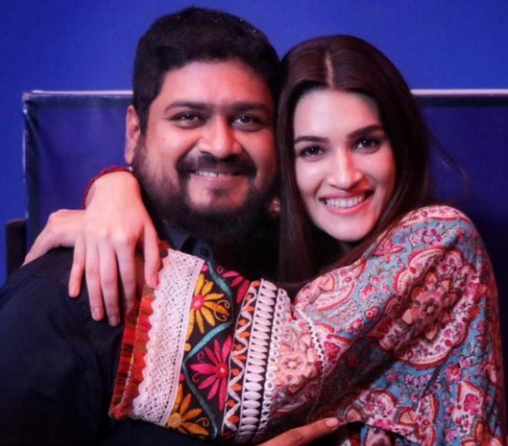 Kriti Sanon with Adipurush director Om Raut