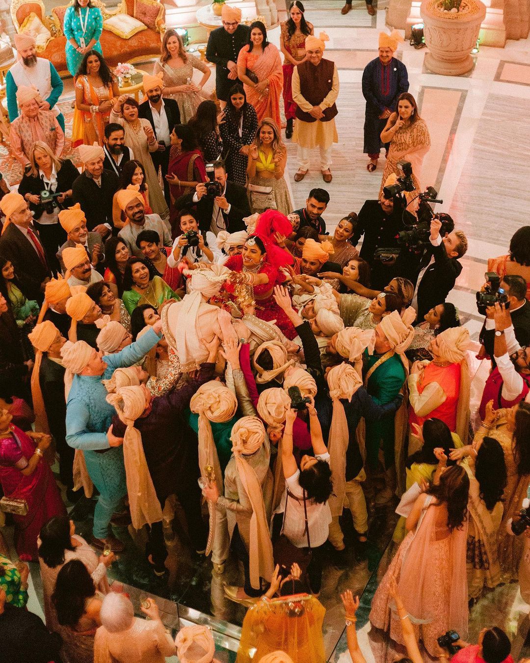Couple’s varmala ceremony!