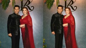 randeep hooda and lin laishram, randeep hooda and lin laishram wedding reception